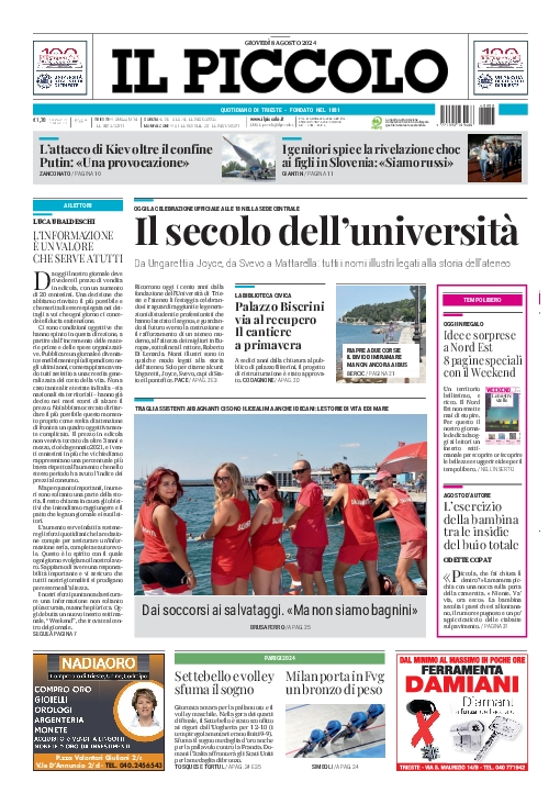 Prima-pagina-il-piccolo-edizione-di-oggi-08-08-2024