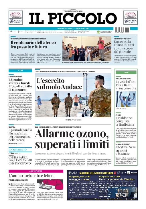 Prima-pagina-il-piccolo-edizione-di-oggi-09-08-2024