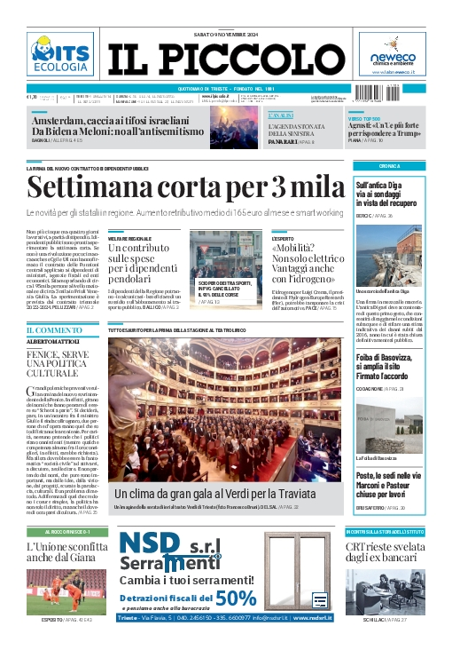 Prima-pagina-il-piccolo-edizione-di-oggi-09-11-2024