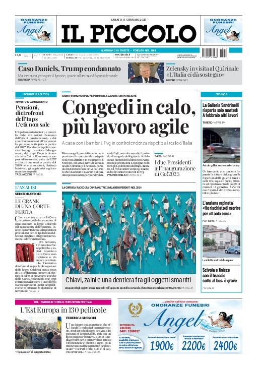 Prima-pagina-il-piccolo-edizione-di-oggi-11-01-2025