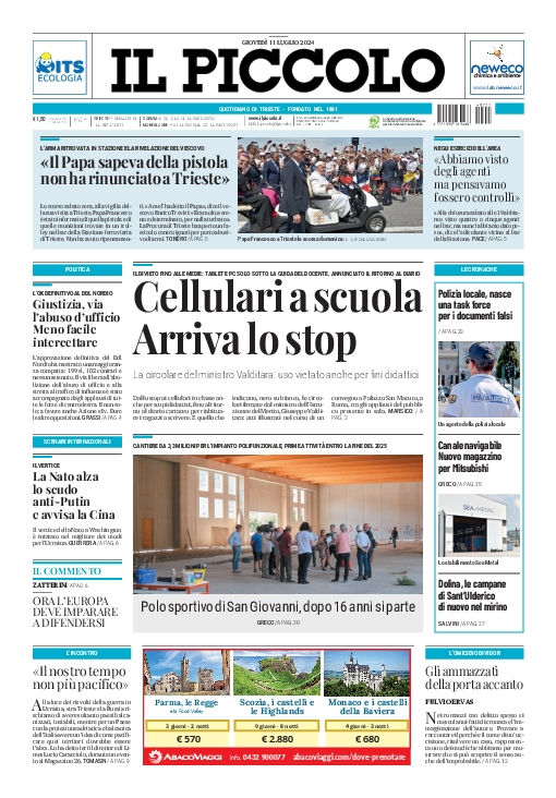 Prima-pagina-il-piccolo-edizione-di-oggi-11-07-2024