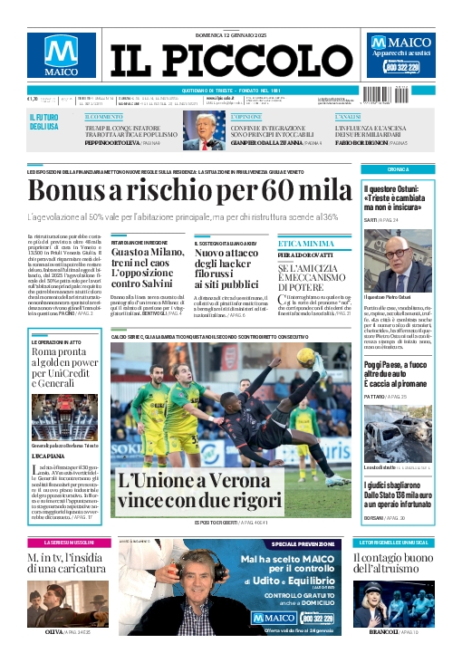 Prima-pagina-il-piccolo-edizione-di-oggi-12-01-2025