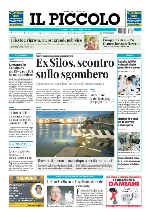 Prima-pagina-il-piccolo-edizione-di-oggi-12-06-2024