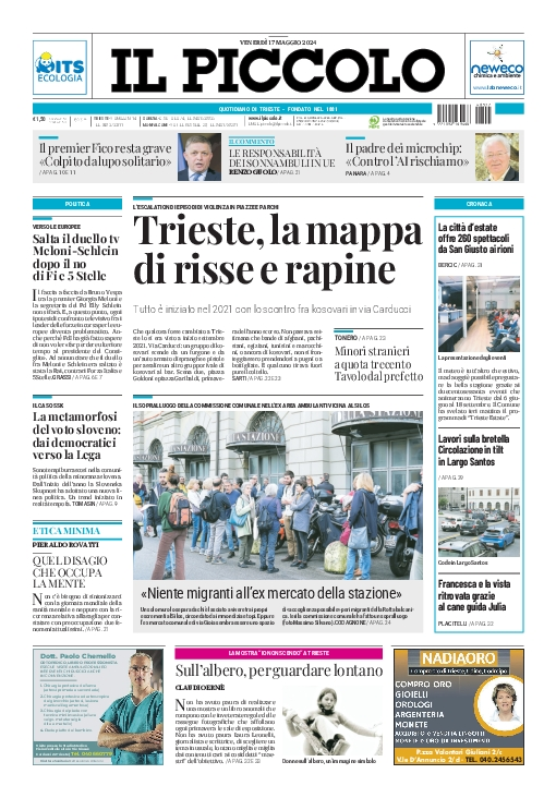 Prima-pagina-il-piccolo-edizione-di-oggi-17-05-2024