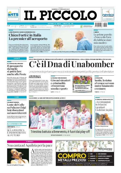 Prima-pagina-il-piccolo-edizione-di-oggi-19-05-2024