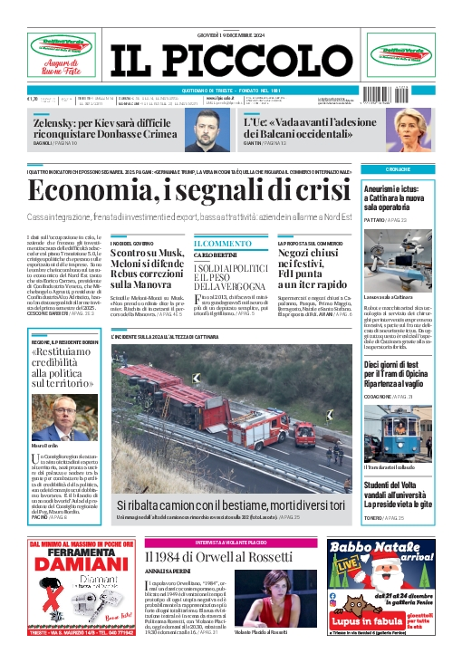 Prima-pagina-il-piccolo-edizione-di-oggi-19-12-2024