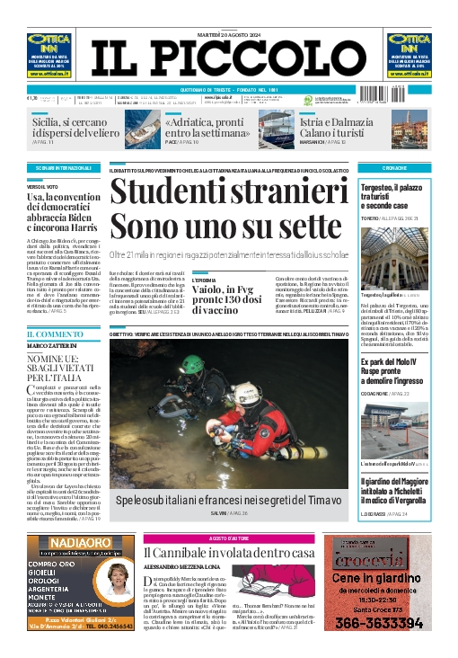 Prima-pagina-il-piccolo-edizione-di-oggi-20-08-2024