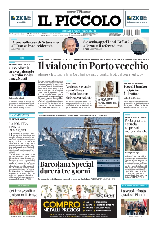 Prima-pagina-il-piccolo-edizione-di-oggi-20-10-2024