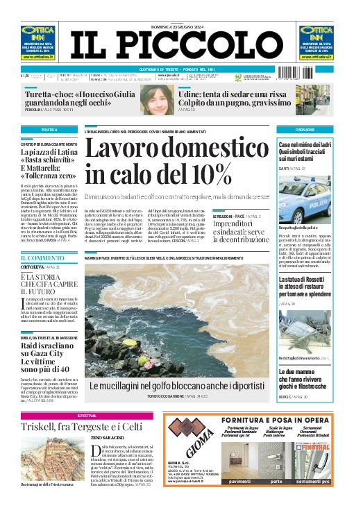 Prima-pagina-il-piccolo-edizione-di-oggi-23-06-2024