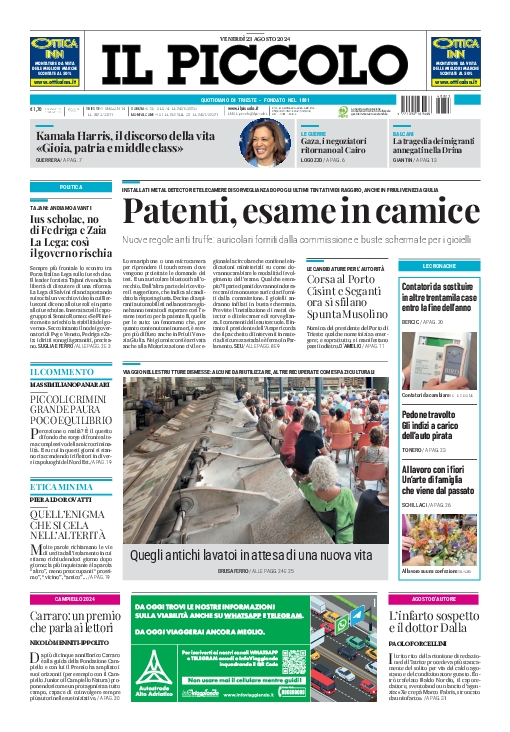 Prima-pagina-il-piccolo-edizione-di-oggi-23-08-2024