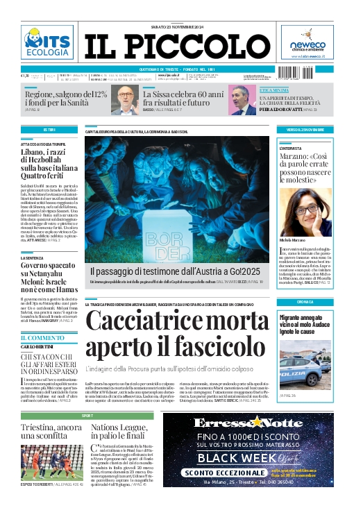 Prima-pagina-il-piccolo-edizione-di-oggi-23-11-2024