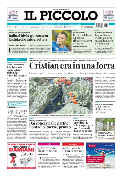 Prima-pagina-il-piccolo-edizione-di-oggi-24-06-2024