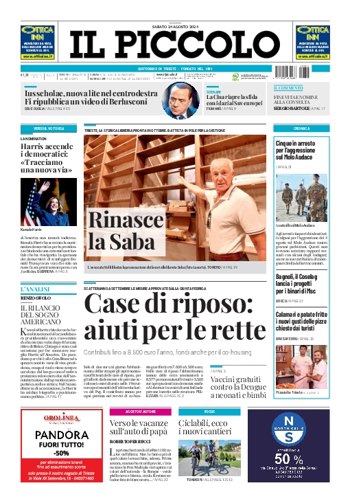 Prima-pagina-il-piccolo-edizione-di-oggi-24-08-2024