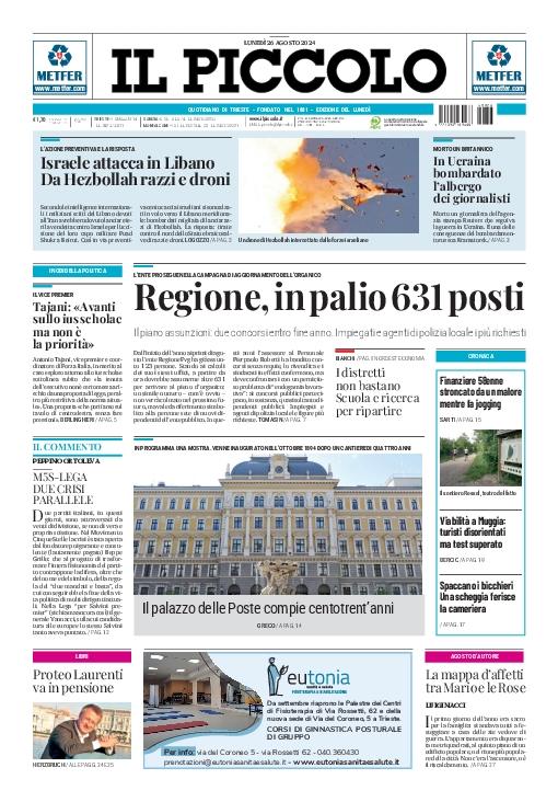 Prima-pagina-il-piccolo-edizione-di-oggi-26-08-2024