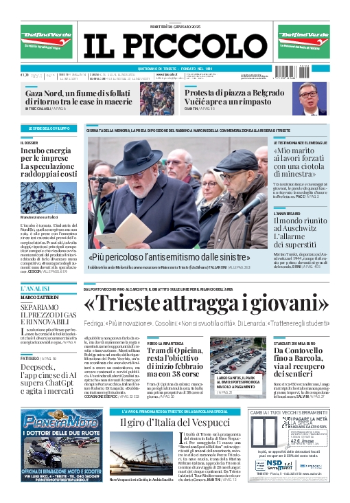 Prima-pagina-il-piccolo-edizione-di-oggi-28-01-2025