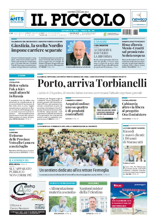 Prima-pagina-il-piccolo-edizione-di-oggi-30-05-2024