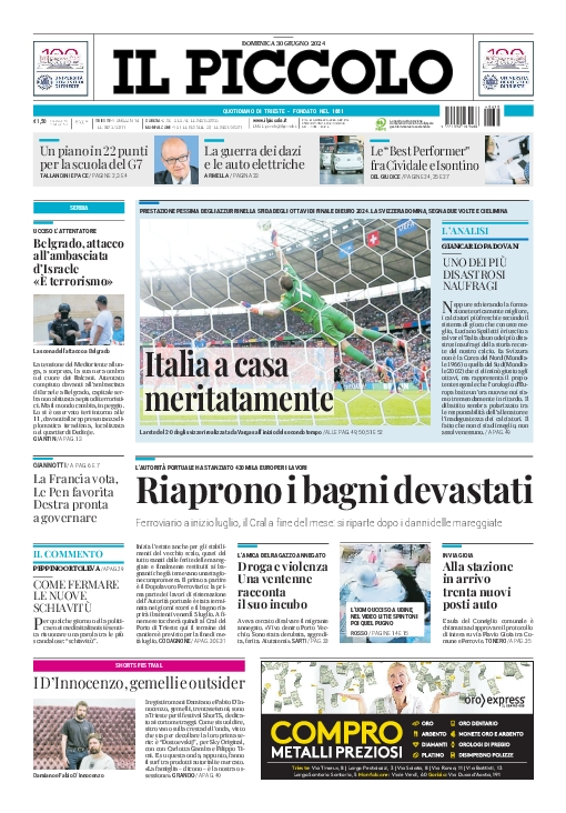 Prima-pagina-il-piccolo-edizione-di-oggi-30-06-2024