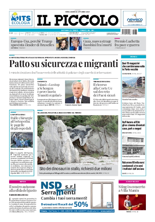 Prima-pagina-il-piccolo-edizione-di-oggi-30-10-2024