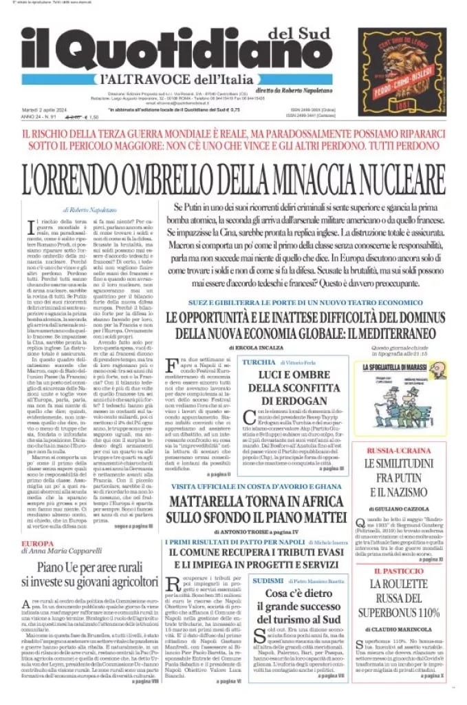 Prima-pagina-il-quotidiano-del-sud-edizione-di-oggi-02-04-2024