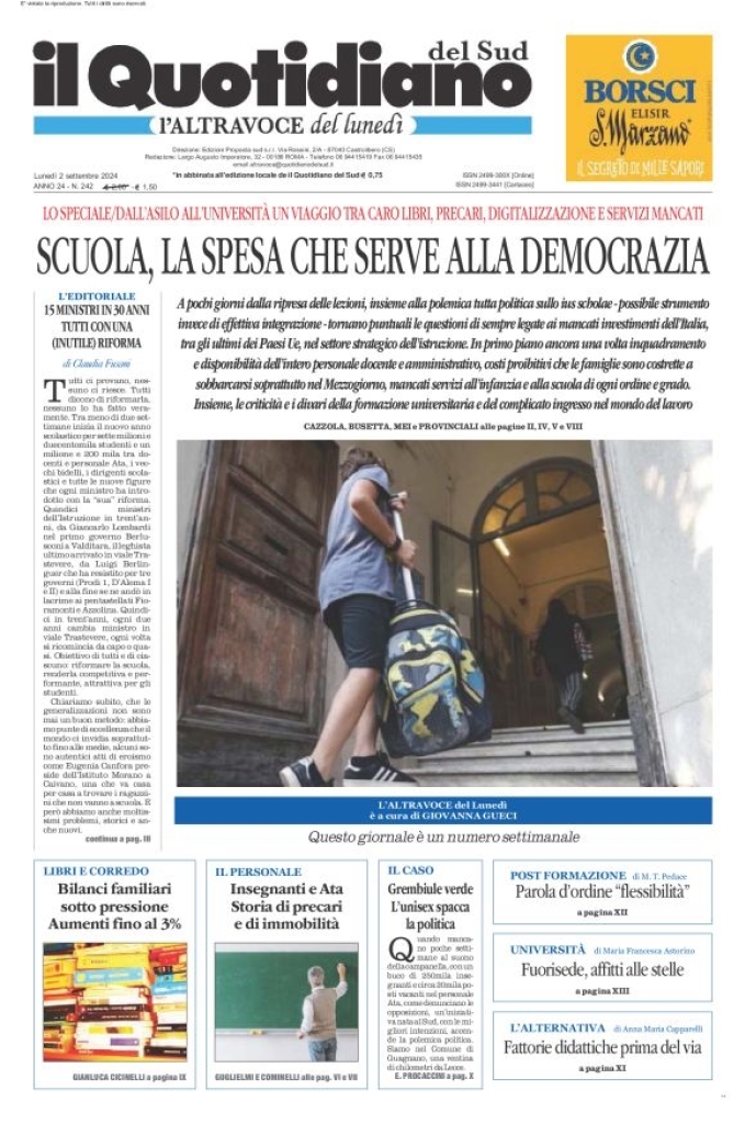 Prima-pagina-il-quotidiano-del-sud-edizione-di-oggi-02-09-2024