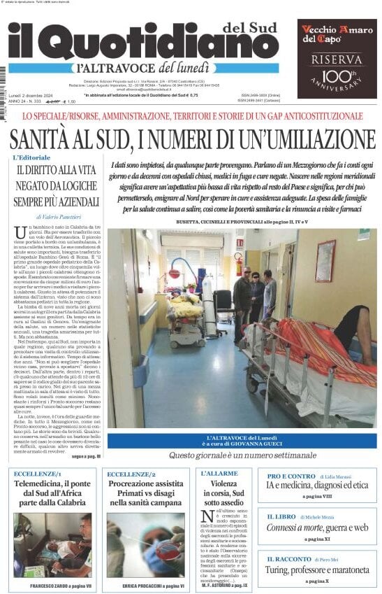 Prima-pagina-il-quotidiano-del-sud-edizione-di-oggi-02-12-2024