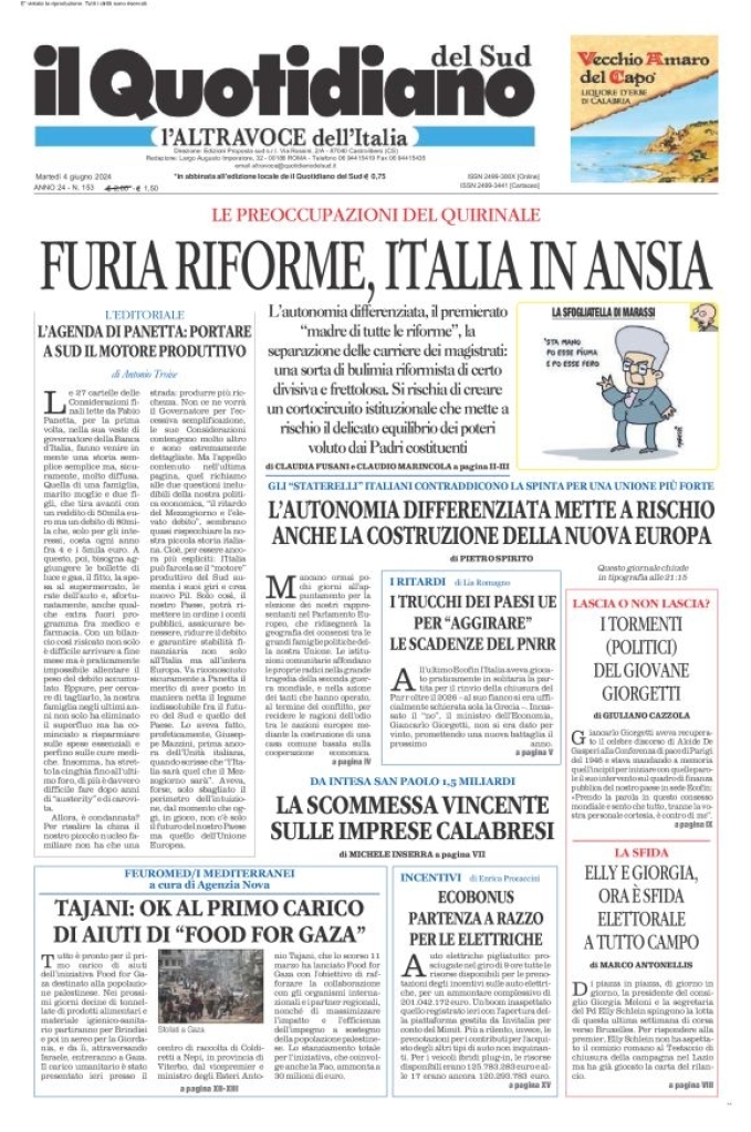 Prima-pagina-il-quotidiano-del-sud-edizione-di-oggi-04-06-2024