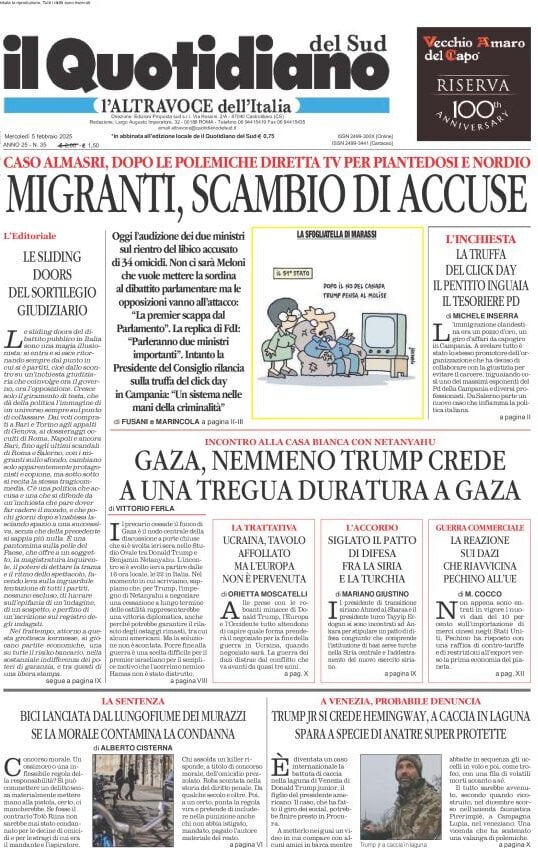 Prima-pagina-il-quotidiano-del-sud-edizione-di-oggi-05-02-2025