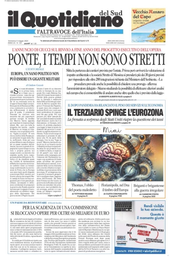 Prima-pagina-il-quotidiano-del-sud-edizione-di-oggi-05-05-2024