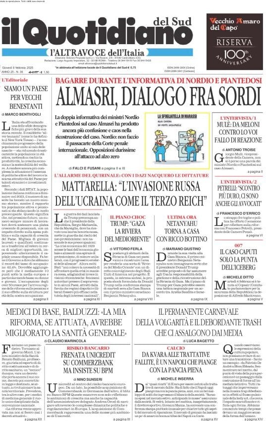 Prima-pagina-il-quotidiano-del-sud-edizione-di-oggi-06-02-2025