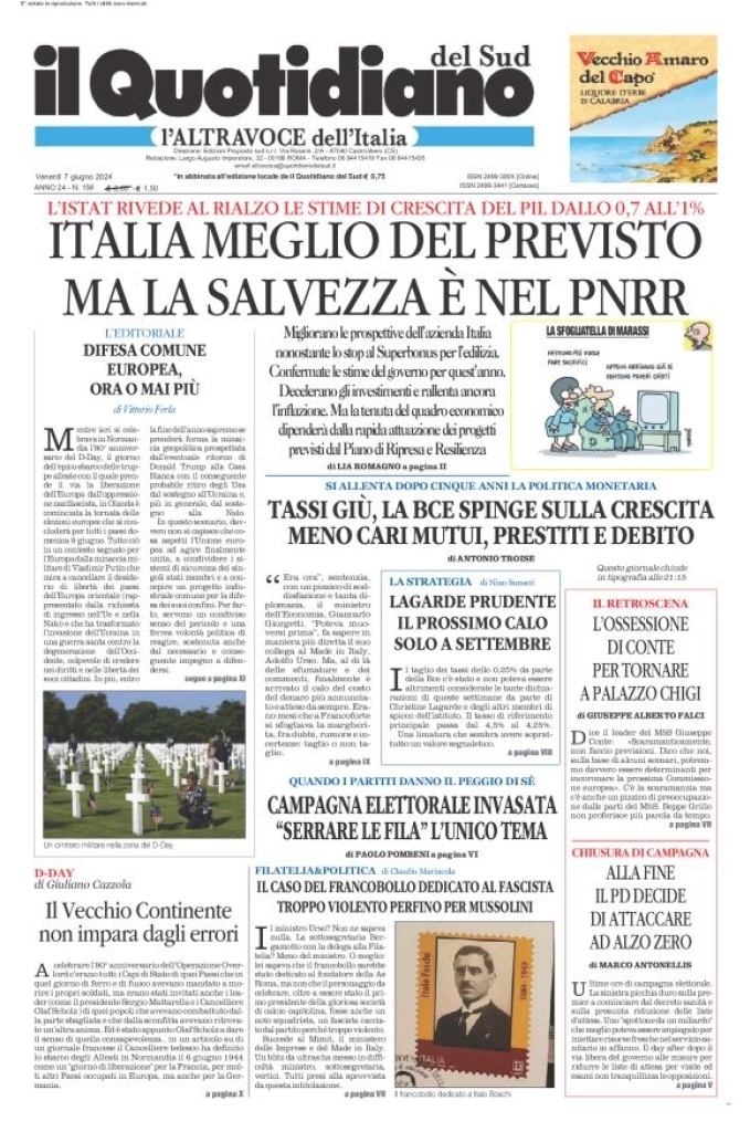 Prima-pagina-il-quotidiano-del-sud-edizione-di-oggi-07-06-2024