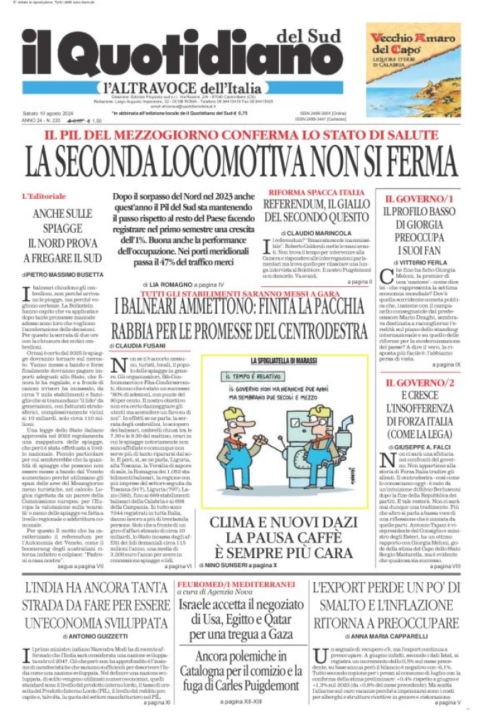 Prima-pagina-il-quotidiano-del-sud-edizione-di-oggi-10-08-2024