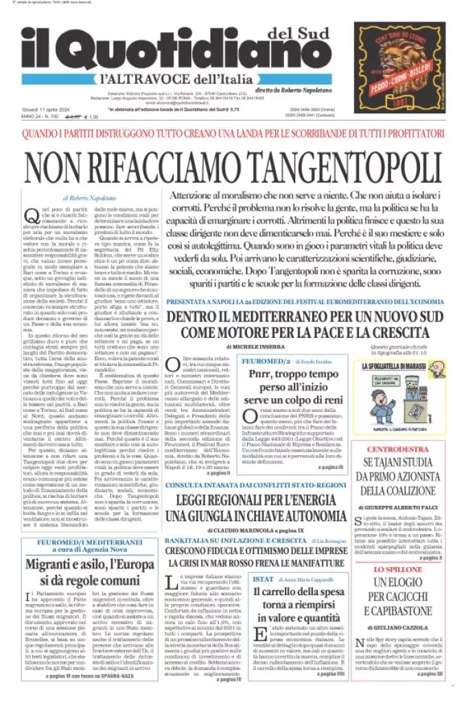 Prima-pagina-il-quotidiano-del-sud-edizione-di-oggi-11-04-2024