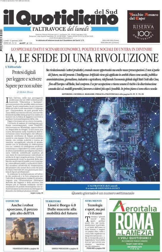 Prima-pagina-il-quotidiano-del-sud-edizione-di-oggi-13-01-2025