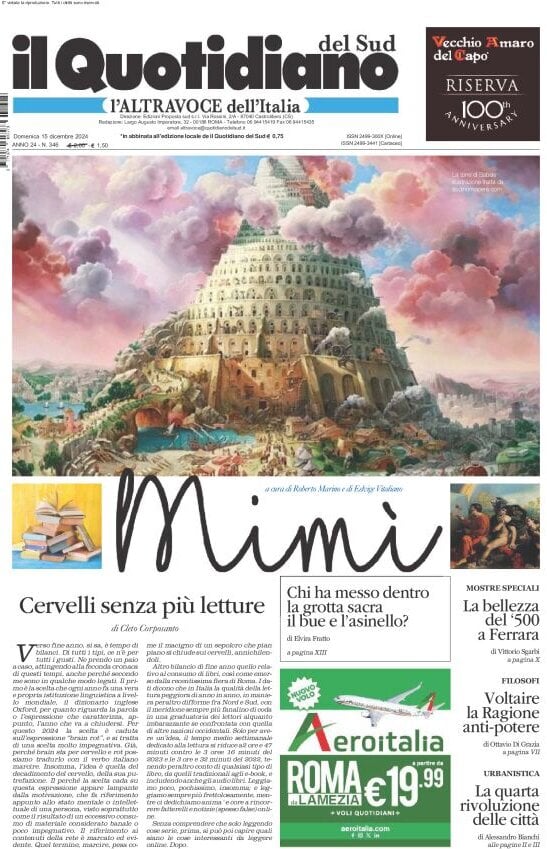 Prima-pagina-il-quotidiano-del-sud-edizione-di-oggi-15-12-2024