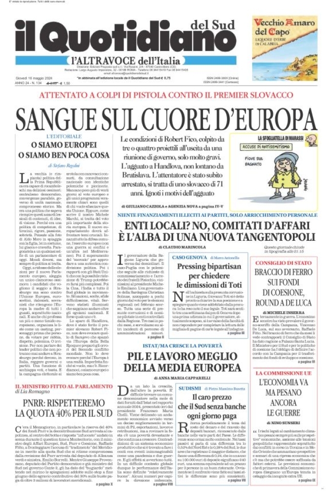 Prima-pagina-il-quotidiano-del-sud-edizione-di-oggi-16-05-2024