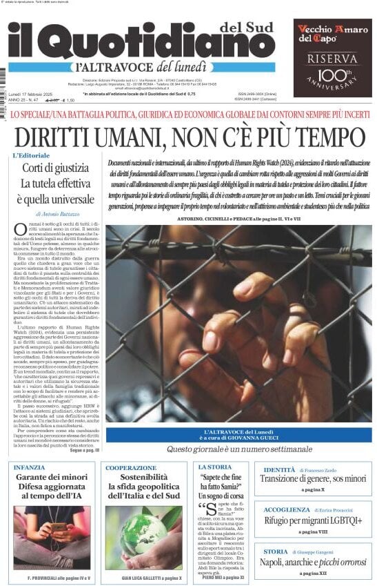 Prima-pagina-il-quotidiano-del-sud-edizione-di-oggi-17-02-2025