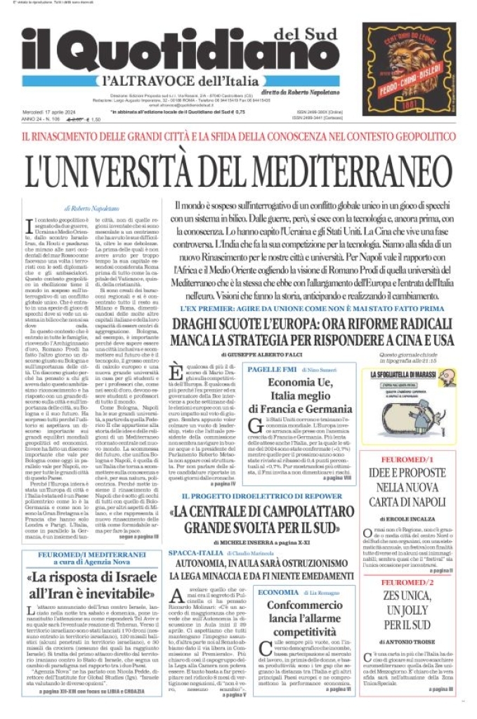 Prima-pagina-il-quotidiano-del-sud-edizione-di-oggi-17-04-2024