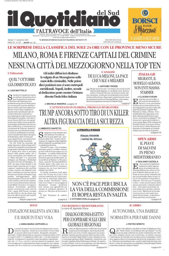 Prima-pagina-il-quotidiano-del-sud-edizione-di-oggi-17-09-2024