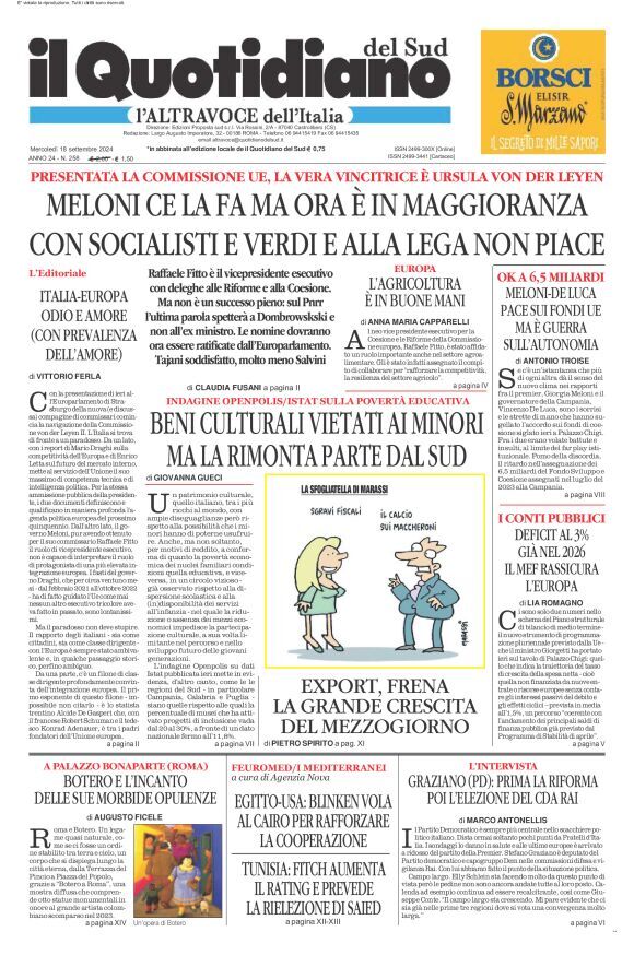 Prima-pagina-il-quotidiano-del-sud-edizione-di-oggi-18-09-2024