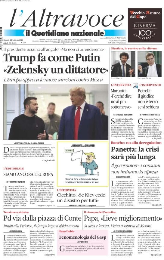 Prima-pagina-il-quotidiano-del-sud-edizione-di-oggi-20-02-2025