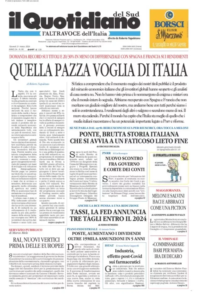 Prima-pagina-il-quotidiano-del-sud-edizione-di-oggi-21-03-2024