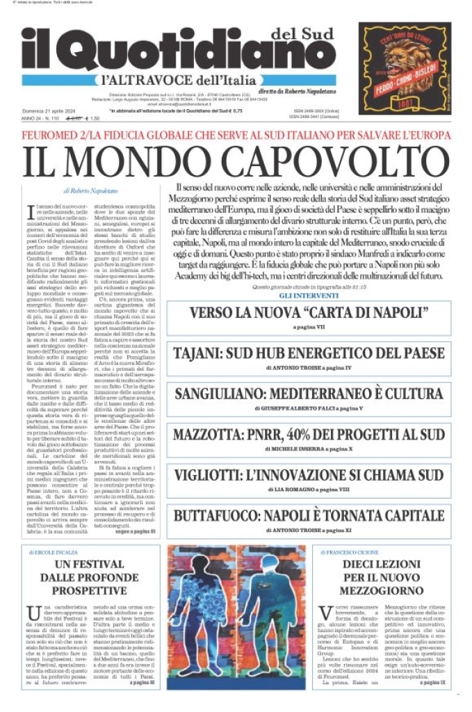 Prima-pagina-il-quotidiano-del-sud-edizione-di-oggi-21-04-2024