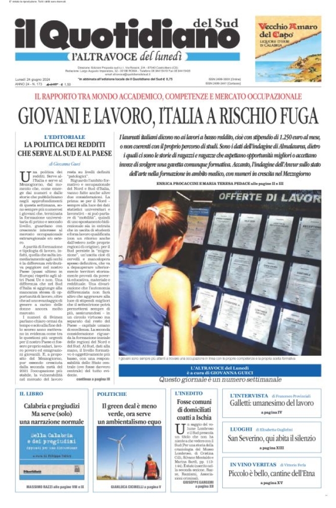 Prima-pagina-il-quotidiano-del-sud-edizione-di-oggi-24-06-2024