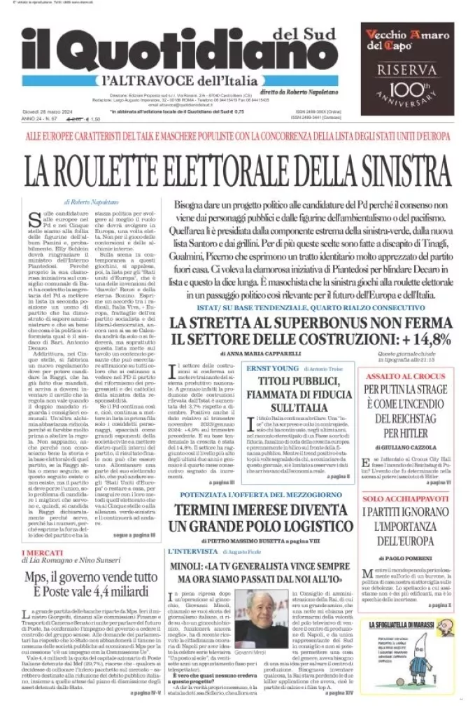 Prima-pagina-il-quotidiano-del-sud-edizione-di-oggi-28-03-2024