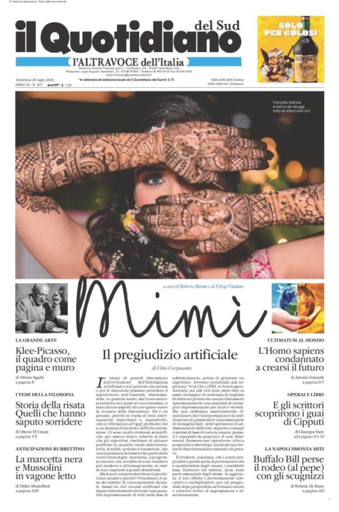 Prima-pagina-il-quotidiano-del-sud-edizione-di-oggi-28-07-2024