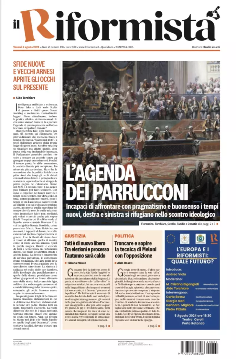 Prima-pagina-il-riformista-edizione-del-3-Agosto-2024