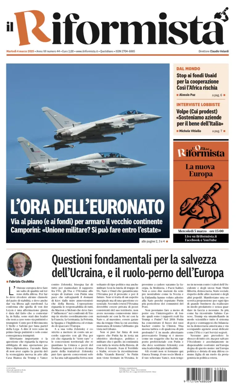 Prima-pagina-il-riformista-edizione-del-4-Marzo-2025