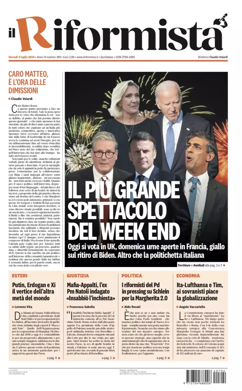 Prima-pagina-il-riformista-edizione-del-4-Luglio-2024