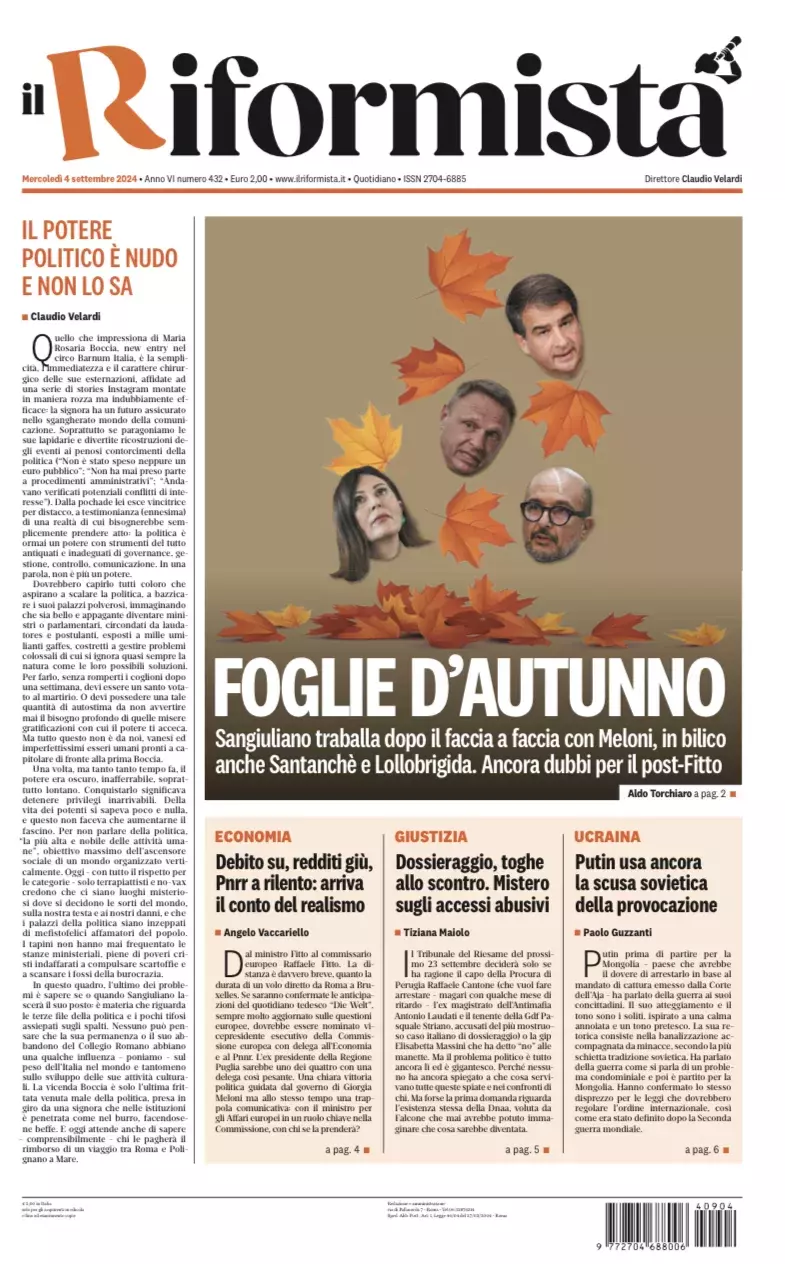 Prima-pagina-il-riformista-edizione-del-4-Settembre-2024