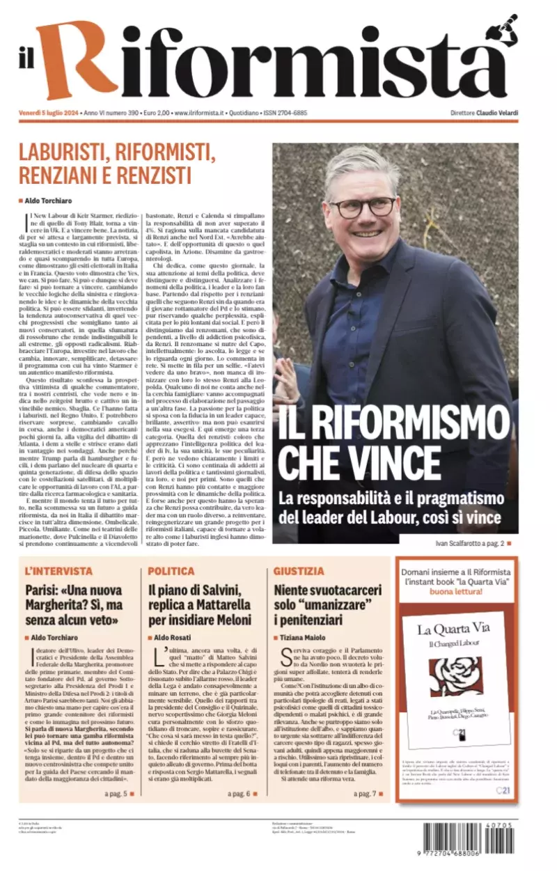 Prima-pagina-il-riformista-edizione-del-5-Luglio-2024